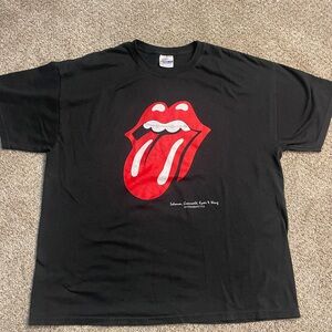 The Rolling Stones Black Shirt with Red Logo